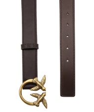 PINKO LOVE BERRY Cintura in pelle marrone marasca-antique gold - Cinture - 2