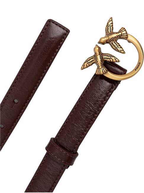 LOVE BERRY Cintura in pelle castano intenso-antique gold - Cinture