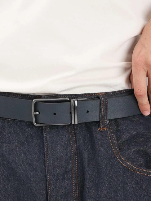 A|X Cintura doubleface in pelle black/navy - Cinture