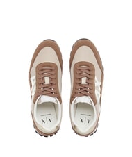 ARMANI EXCHANGE DROP MICROSUEDE Sneakers con logo laterale marionette+script - Scarpe Donna - 4