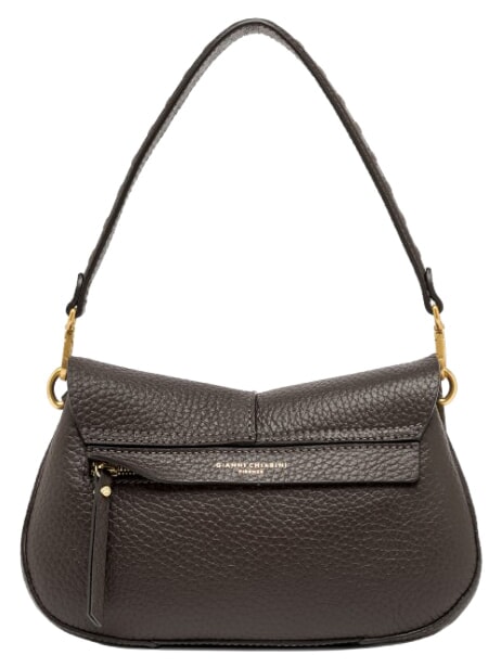 HELENA ROUND Borsa a spalla in pelle, con tracolla espresso - Borse Donna