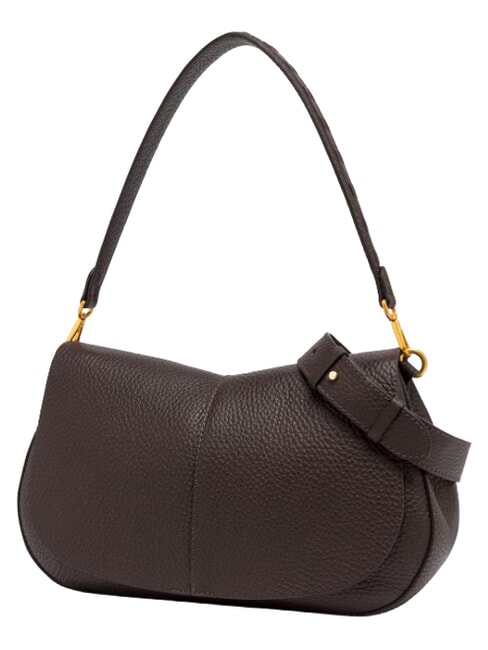 HELENA ROUND Borsa a spalla in pelle, con tracolla espresso - Borse Donna