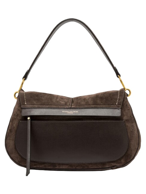 HELENA ROUND Borsa a tracolla in pelle moka - Borse Donna