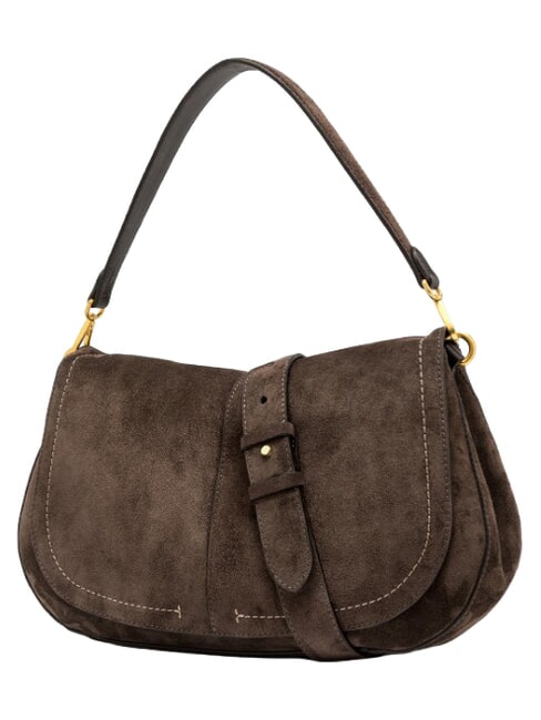 HELENA ROUND Borsa a tracolla in pelle moka - Borse Donna