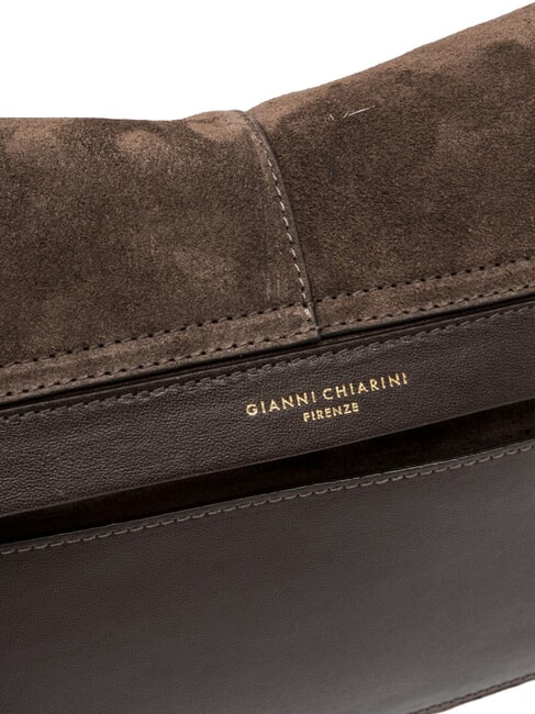 HELENA ROUND Borsa a tracolla in pelle moka - Borse Donna