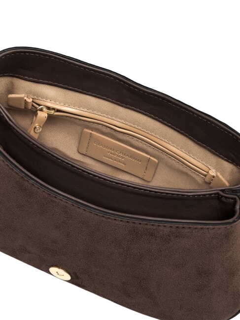 HELENA ROUND Borsa a tracolla in pelle moka - Borse Donna