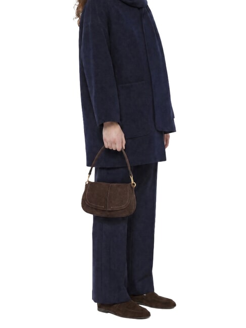 HELENA ROUND Borsa a tracolla in pelle moka - Borse Donna