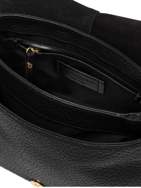 HELENA ROUND Borsa a spalla in pelle, con tracolla Nero - Borse Donna