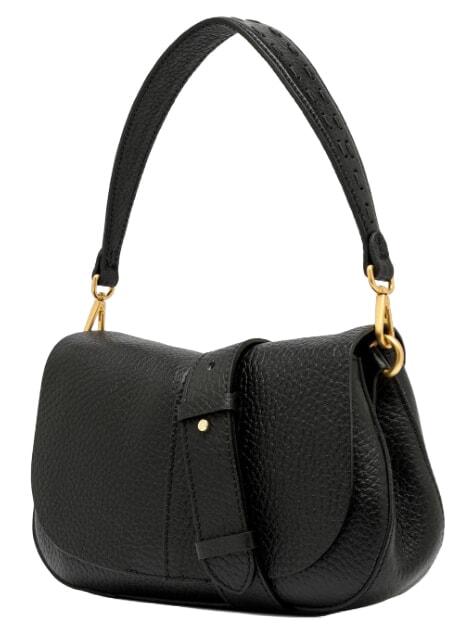 HELENA ROUND Borsa a spalla in pelle, con tracolla Nero - Borse Donna