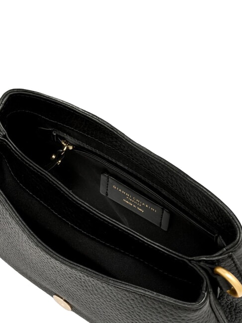 HELENA ROUND Borsa a spalla in pelle, con tracolla Nero - Borse Donna
