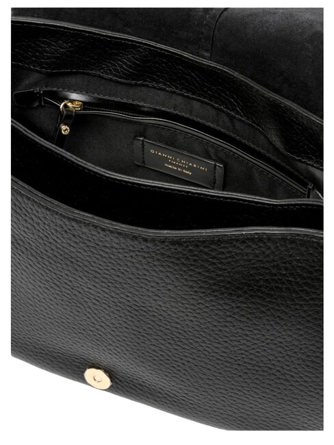 HELENA ROUND Borsa a spalla in pelle, con tracolla Nero - Borse Donna