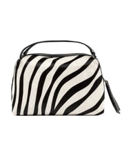 GIANNI CHIARINI ALIFA Borsa a mano in pelle, con tracolla zebra bianco-nero - Borse Donna - 3