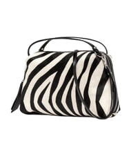 GIANNI CHIARINI ALIFA Borsa a mano in pelle, con tracolla zebra bianco-nero - Borse Donna - 4