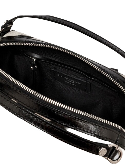 ALIFA Borsa a mano in pelle, con tracolla zebra bianco-nero - Borse Donna