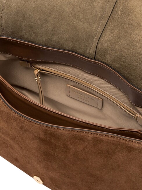HELENA ROUND Borsa a tracolla in pelle cognac - Borse Donna