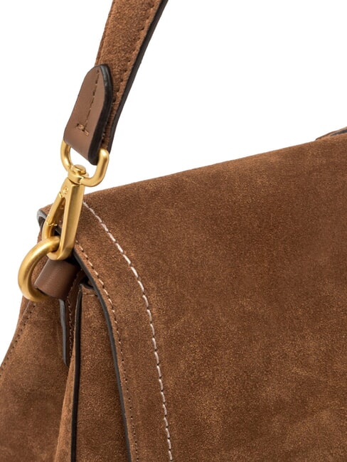 HELENA ROUND Borsa a tracolla in pelle cognac - Borse Donna