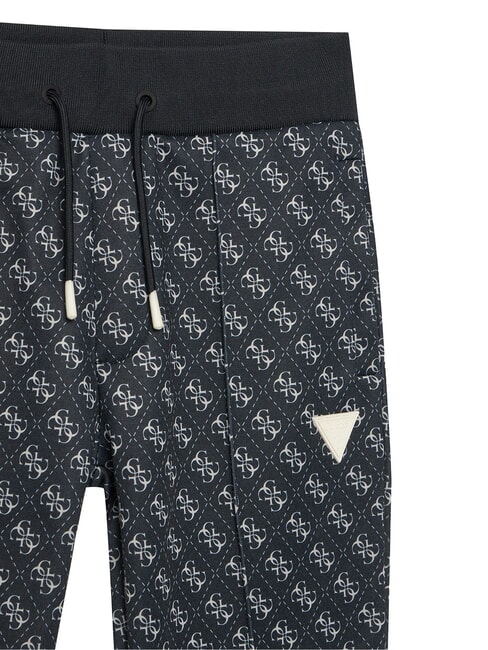 KIDS ACTIVE Pantaloni felpati 4g aop jet black - Pantaloni bambini