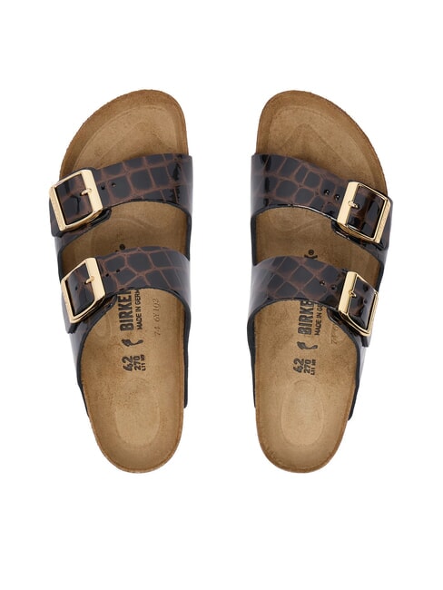 ARIZONA EMBOSS Sandali in pelle animalblack - Scarpe Donna