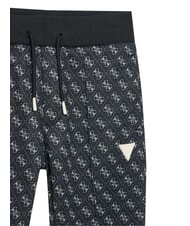 GUESS KIDS ACTIVE Pantaloni felpati 4g aop jet black - Pantaloni bambini - 3