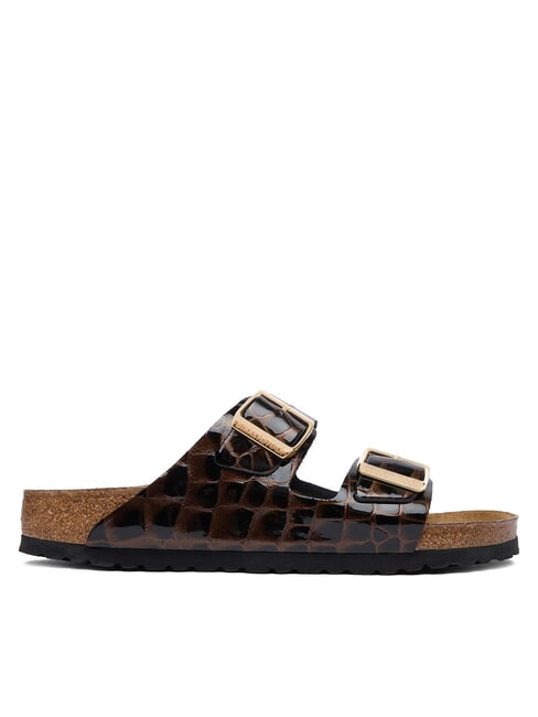 ARIZONA EMBOSS Sandali in pelle animalblack - Scarpe Donna