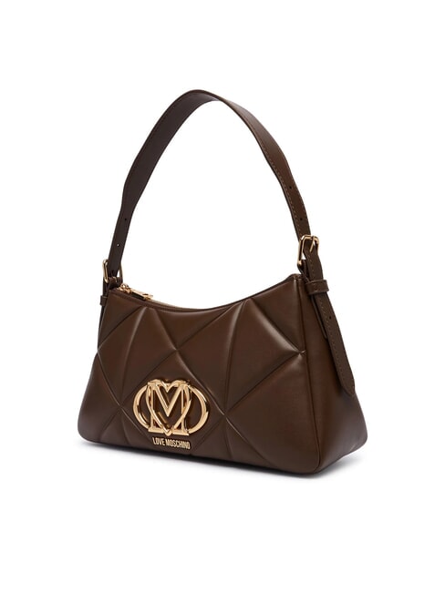 EMBOSSED QUILTED Borsa a spalla marrone - Borse Donna