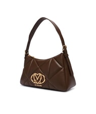 LOVE MOSCHINO EMBOSSED QUILTED Borsa a spalla marrone - Borse Donna - 3