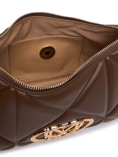 EMBOSSED QUILTED Borsa a spalla marrone - Borse Donna