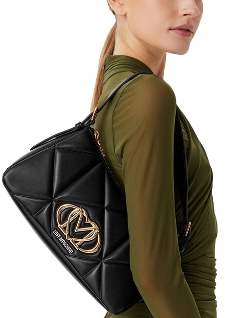 EMBOSSED QUILTED Borsa a spalla Nero - Borse Donna