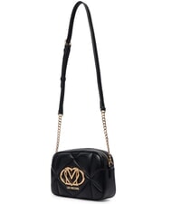 LOVE MOSCHINO EMBOSSED QUILTED Borsa mini a tracolla, trapuntata Nero - Borse Donna - 3