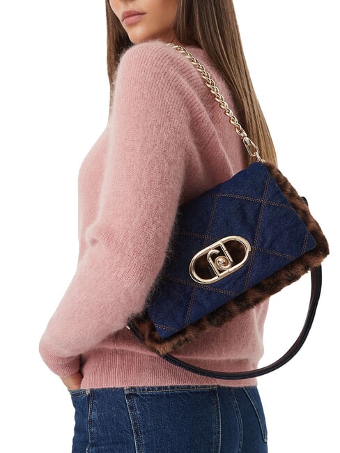 LAPUFFY Borsetta a spalla, con tracolla blu denim - Borse Donna