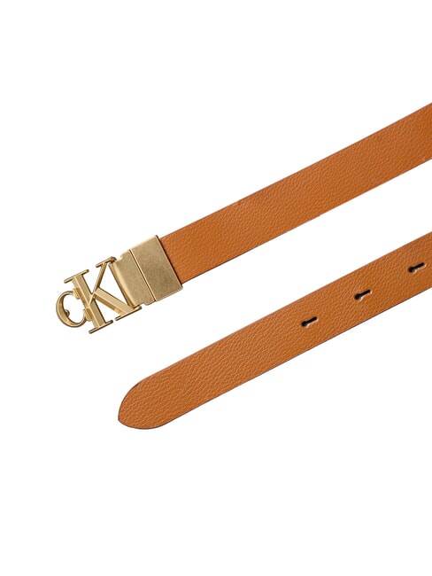 CK HARDWARE Cintura reversibile in pelle argan oil/ delicioso antique - Cinture
