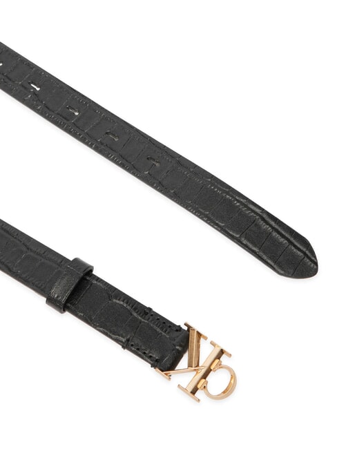 FACET CK BUCKLE Cintura doubleface in pelle black / antique light gold - Cinture