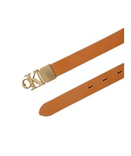 CALVIN KLEIN CK HARDWARE Cintura reversibile in pelle argan oil/ delicioso antique - Cinture - 2