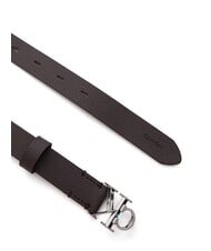 CALVIN KLEIN FACTED CK BUCKLE Cintura in pelle - Cinture