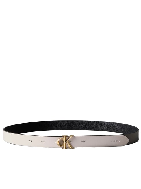 CK HARDWARE Cintura reversibile in pelle black / chateau antique light - Cinture