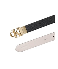 CALVIN KLEIN CK HARDWARE Cintura reversibile in pelle black / chateau antique light - Cinture - 3