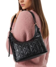 CALVIN KLEIN EMBLEM AOP Borsa a spalla / a tracolla na black - Borse Donna - 2