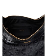 CALVIN KLEIN EMBLEM AOP Borsa a spalla / a tracolla na black - Borse Donna - 4