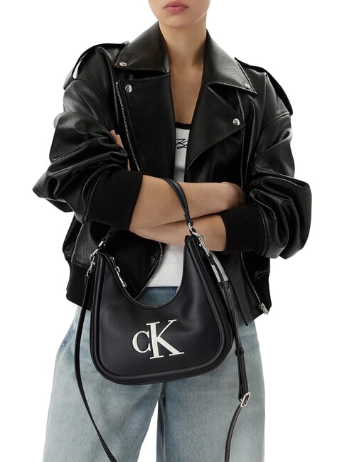 BOLD CK Borsa a spalla, con tracolla black/white - Borse Donna