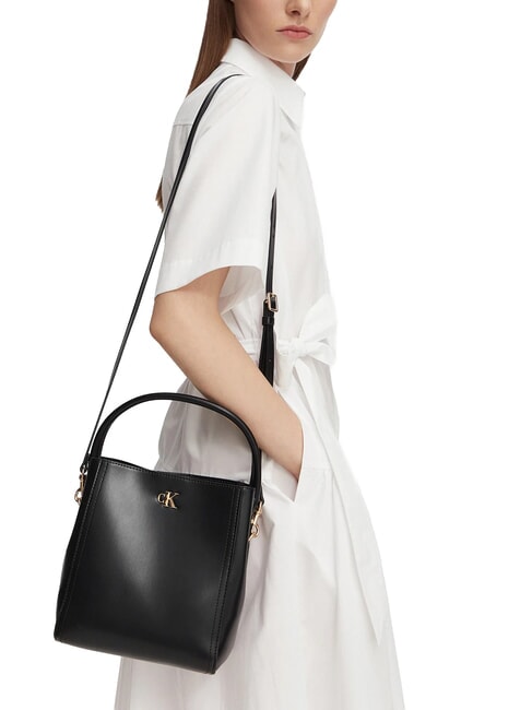 CK CONVERTIBLE Mini Secchiello con tracolla black - Borse Donna
