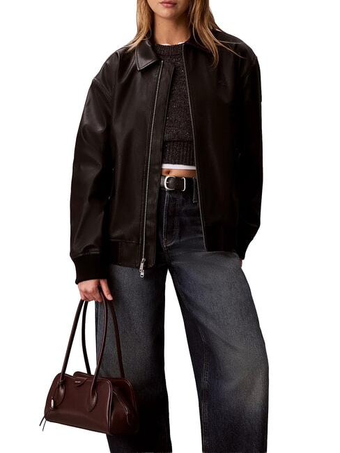 EMBOSSED LOGO BUSINE Bauletto a spalla fudge - Borse Donna
