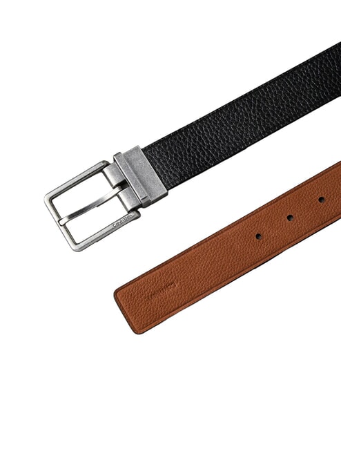 WARMTH BUCKLE Cintura in pelle black/ck dark brown/antique s - Cinture