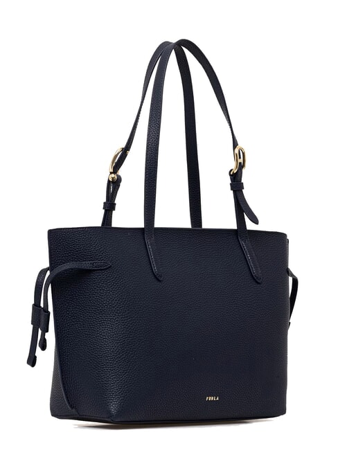AVA Borsa shopping media in pelle ink blue+ink blue int. - Borse Donna