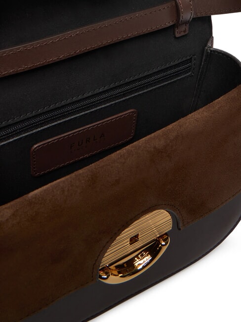 SFERA Mini Bag a tracolla, in pelle cioccolato - Borse Donna