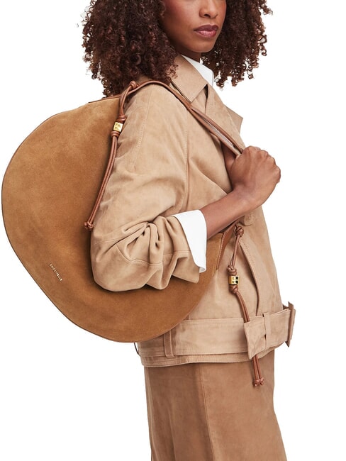 THESS SUEDE BIM Maxi sacca a spalla, in pelle cognac - Borse Donna