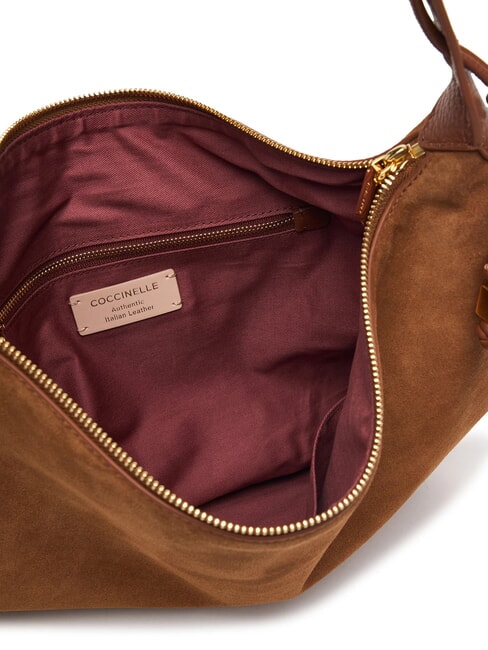 THESS SUEDE BIM Maxi sacca a spalla, in pelle cognac - Borse Donna