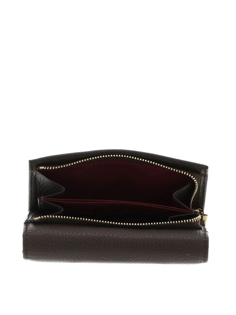 METALLIC SOFT Portafoglio bifold pelle martellata fango - Portafogli Donna