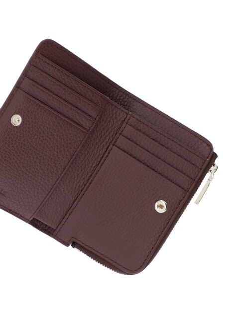 METALLIC SOFT Portafoglio piccolo in pelle berry - Portafogli Donna