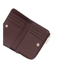 COCCINELLE METALLIC SOFT Portafoglio piccolo in pelle berry - Portafogli Donna - 2