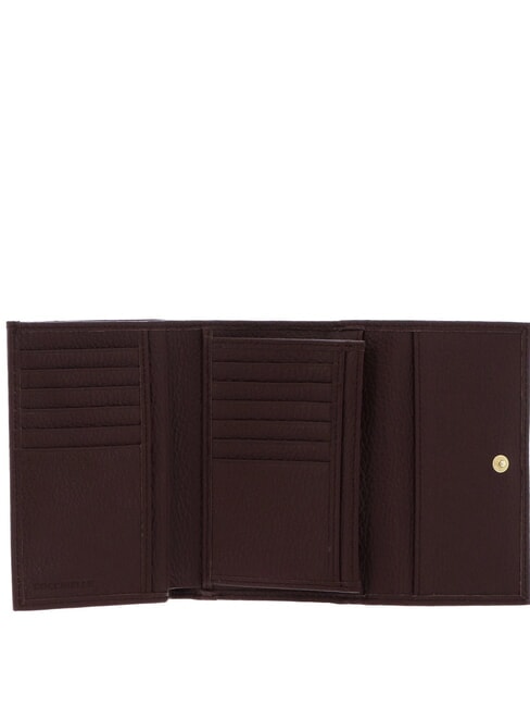 METALLIC SOFT Portafoglio bifold pelle martellata berry - Portafogli Donna